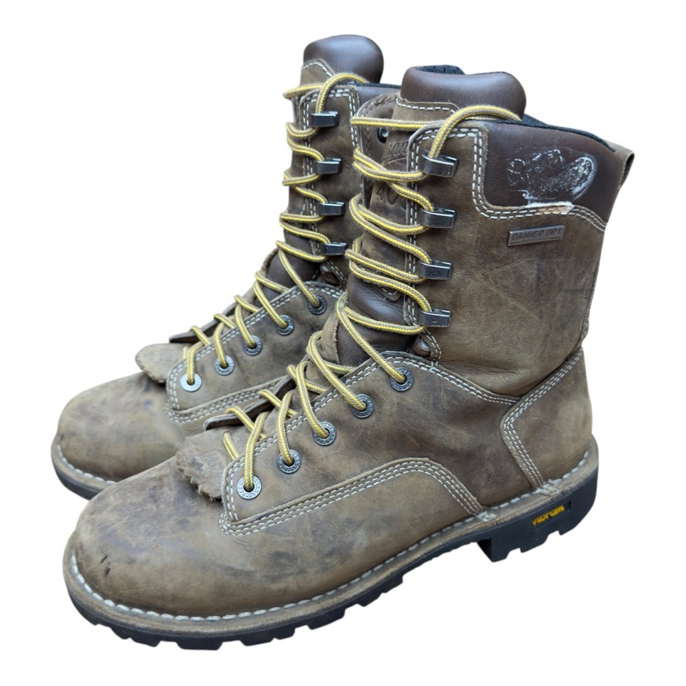 Danner Mens size 7 Boots Gritstone Safety Toe 8" 400 Gram Waterproof Vibram